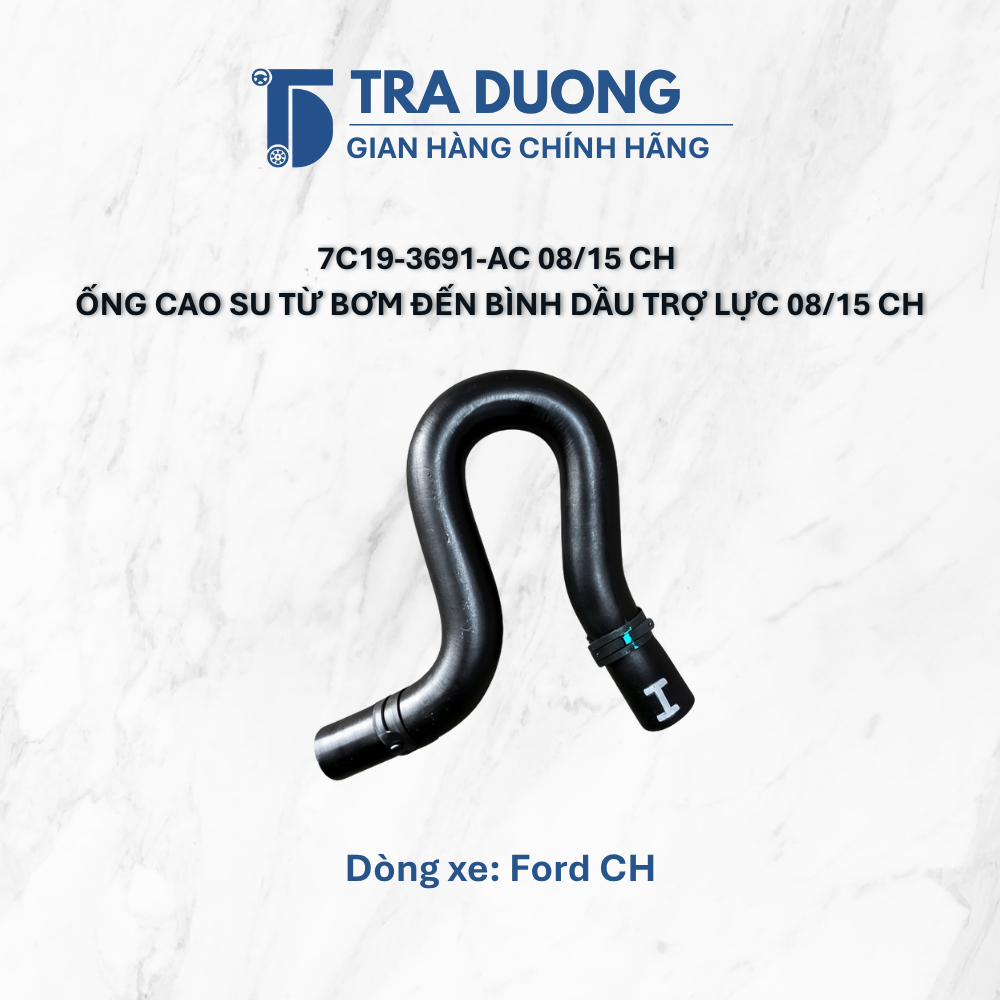 Ống cao su từ bơm đến bình dầu trợ lực Mã phụ tùng: 7C19-3691-AC 08/15 CH